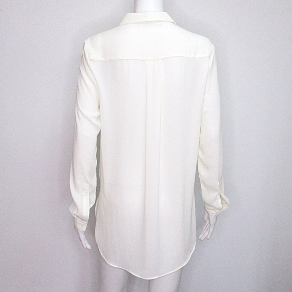 Zara Basic Knotted Twisted Waist Button Front Hi … - image 6